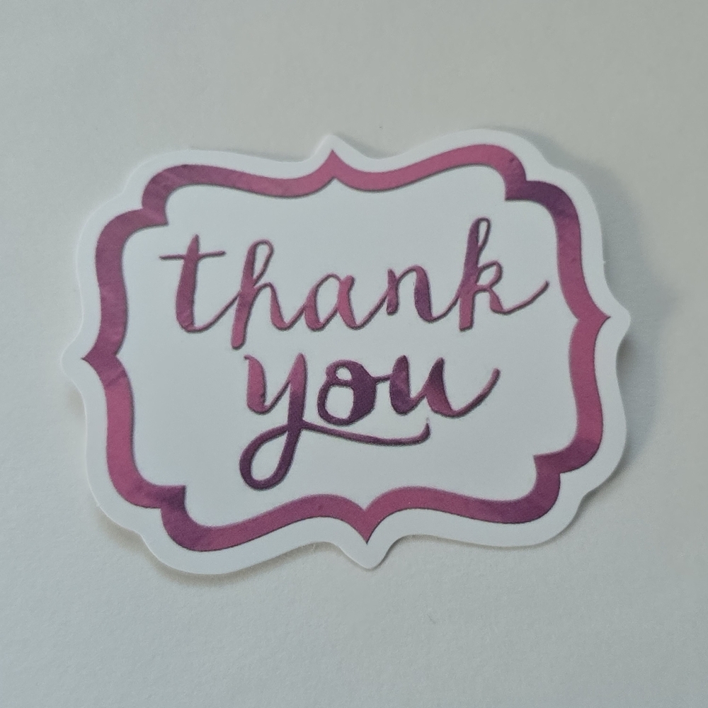 10/$10 Purple Thank You Sticker